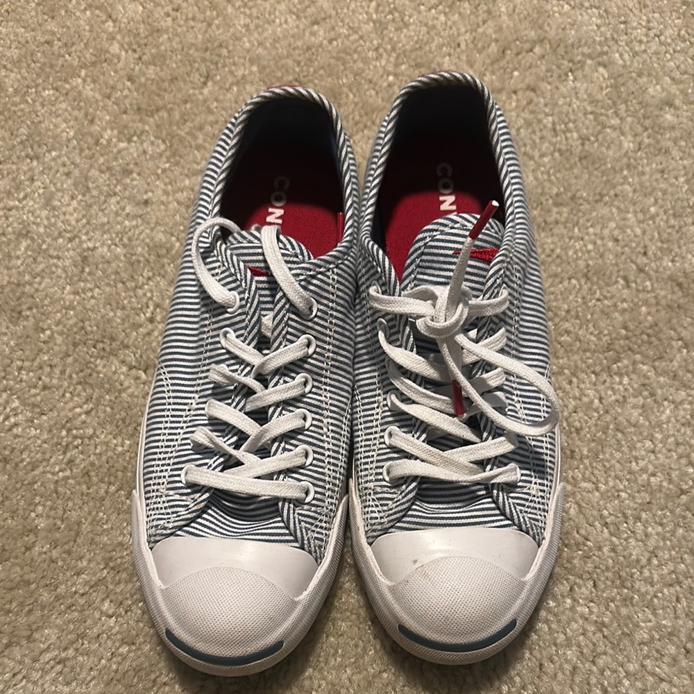 Converse X Jack Purcell women’s Striped Sneakers size 7.5
